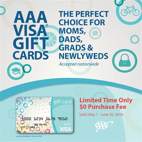 how much are aaa visa gift cards in july 2019